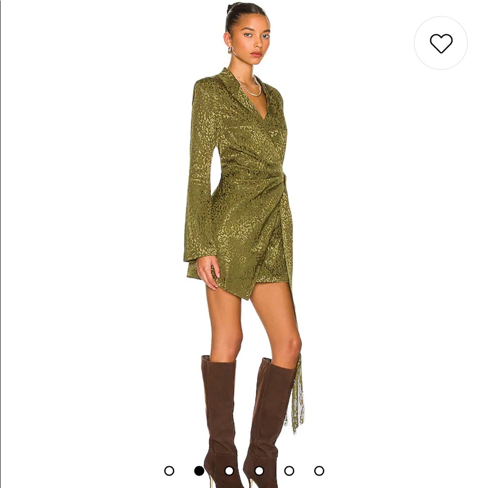 x REVOLVE Milani Mini Dress in Olive Green
